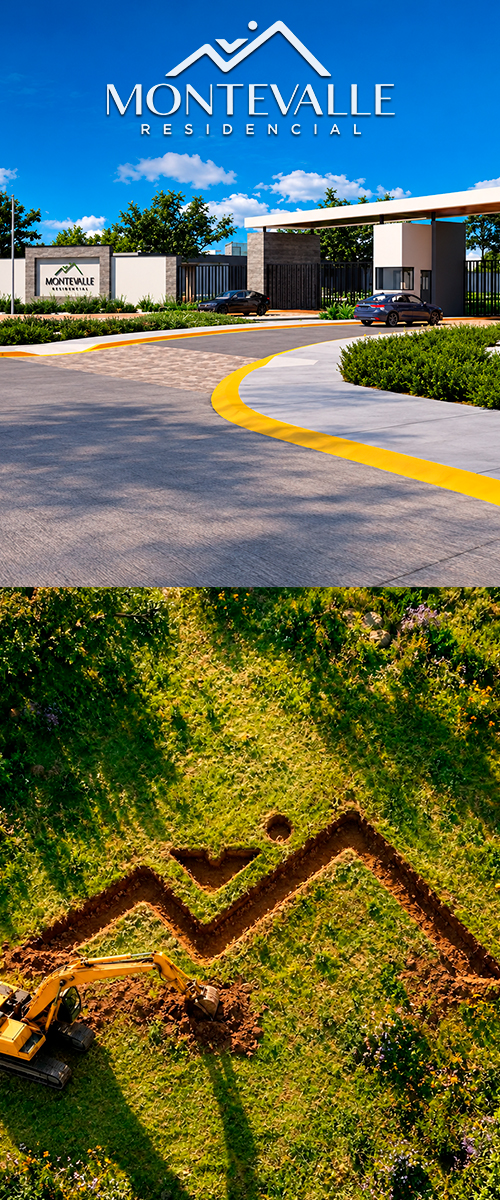 Acceso principal de Montevalle Residencial en Saltillo, Coahuila